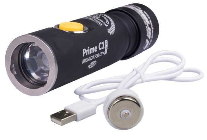 Ручной фонарь ArmyTek Prime C1 XP-L Magnet USB (теплый свет) + 18350 Li-Ion