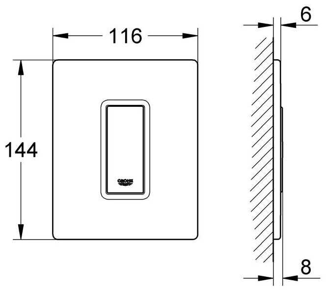 Кнопка смыва Grohe Skate Cosmopolitan 38846LS0 фотография 1