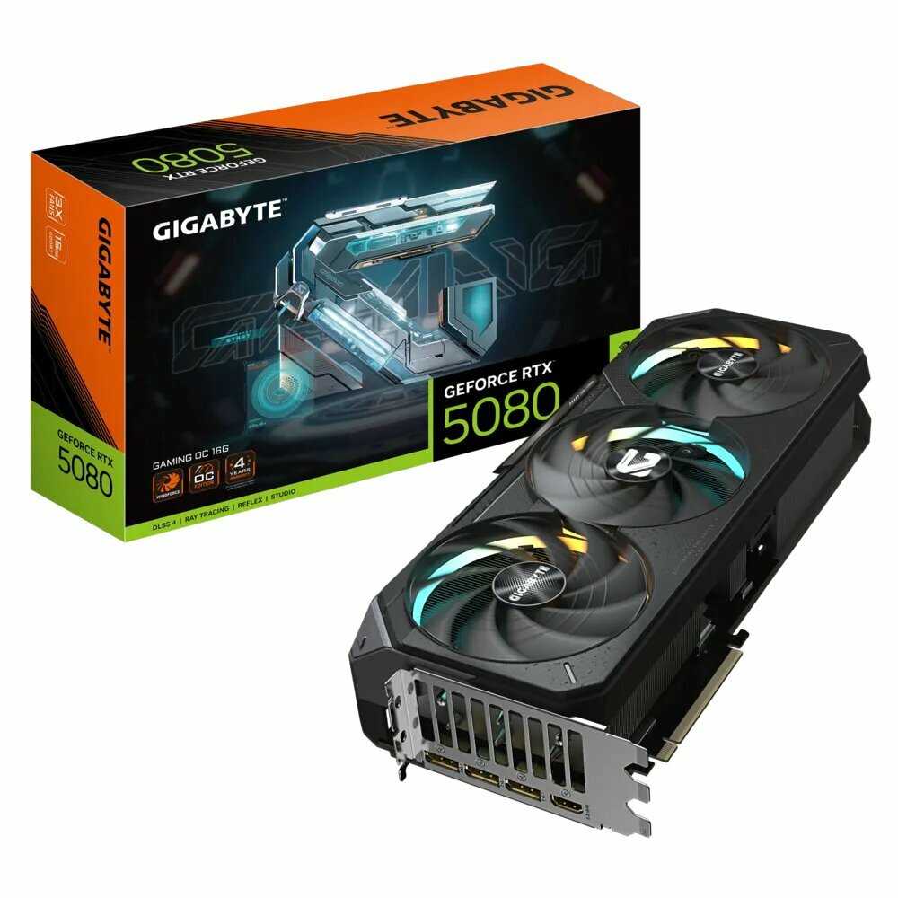 Видеокарта GIGABYTE GeForce RTX 5080 WINDFORCE SFF [16GB GDDR7]
