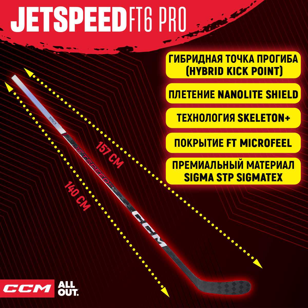 Клюшка хоккейная CCM JETSPEED FT6 PRO (HS) фотография 10