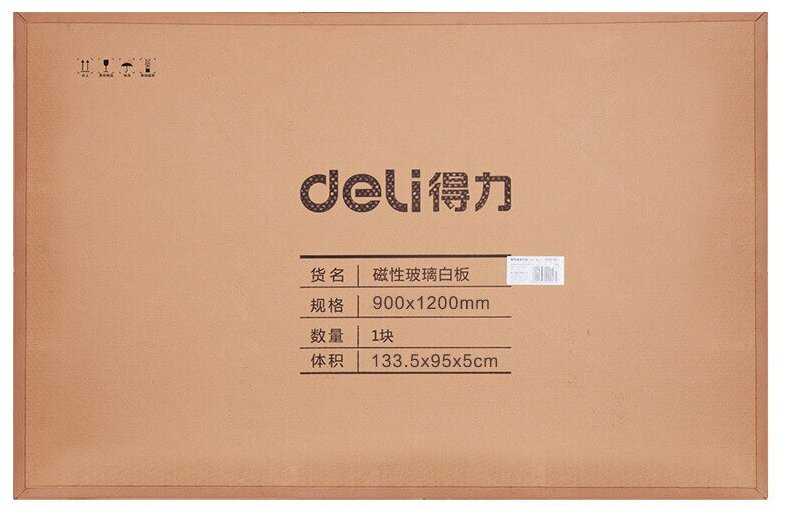 Доска стеклянная Deli 8736 стеклянная белый 90x120см стекло магнитный 4 магнита2 маркерастиратель фотография 4