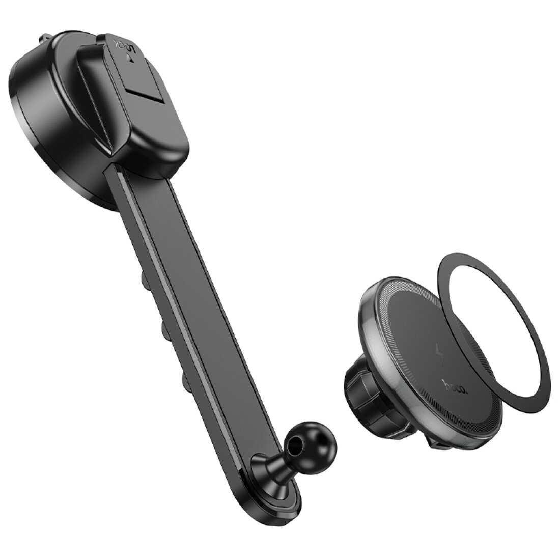 Держатель автомобильный на торпеду HOCO HW25 [магнитный с беспроводной зарядкой] фотография 4