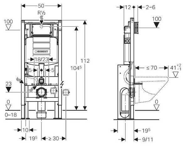 Рамная инсталляция GEBERIT Duofix (111.380.00.5) UP320 фотография 12