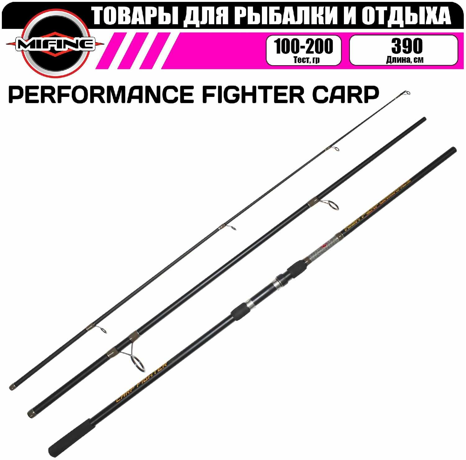 Удилище карповое MIFIN PERFORMANCE FIGHTER CARP 3.9м (100-200гр) фотография 13