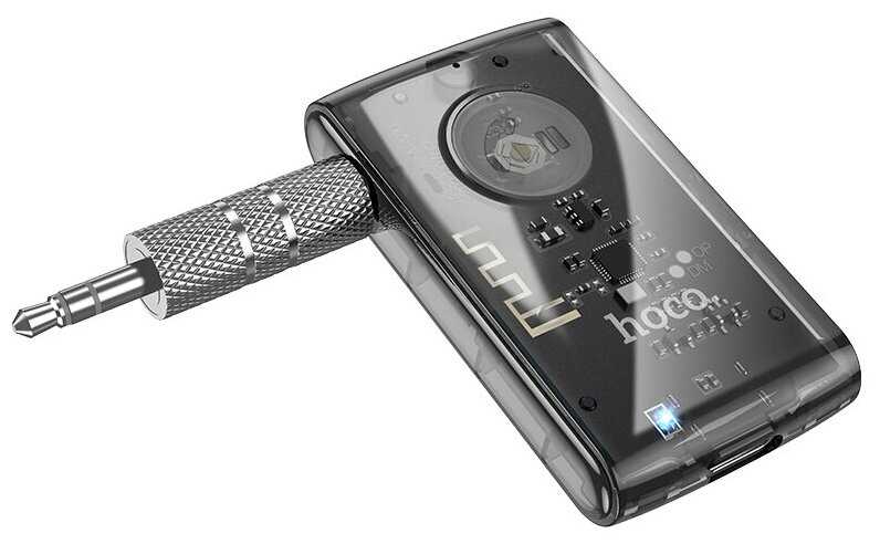 Автомобильный Bluetooth-приемник HOCO E66 (Transparent discovery edition)