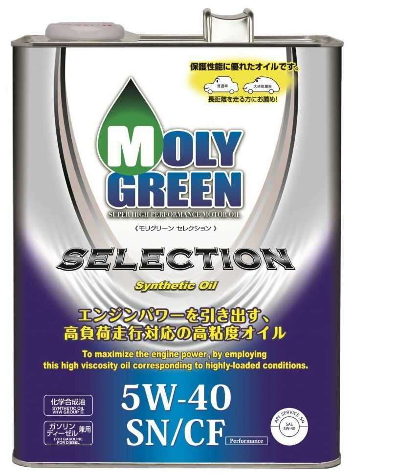 Синтетическое моторное масло MolyGreen Selection 5W-40 SN/CF