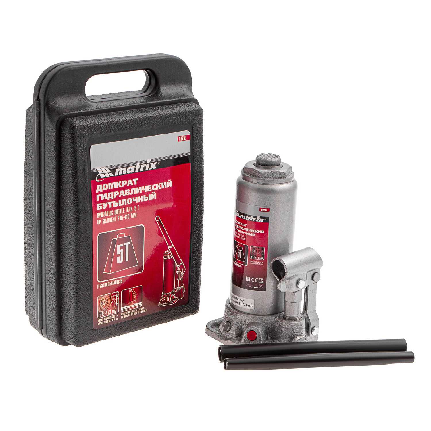 Домкрат бутылочный гидравлический Matrix Домкрат бутылочный гидравлический (50756) фотография 10