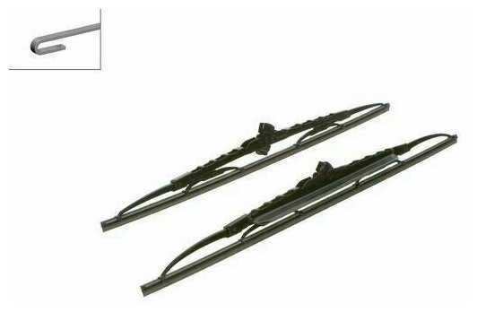 Щетка стеклоочистителя каркасная Bosch Twin Spoiler 503S, 2 шт. фотография 4