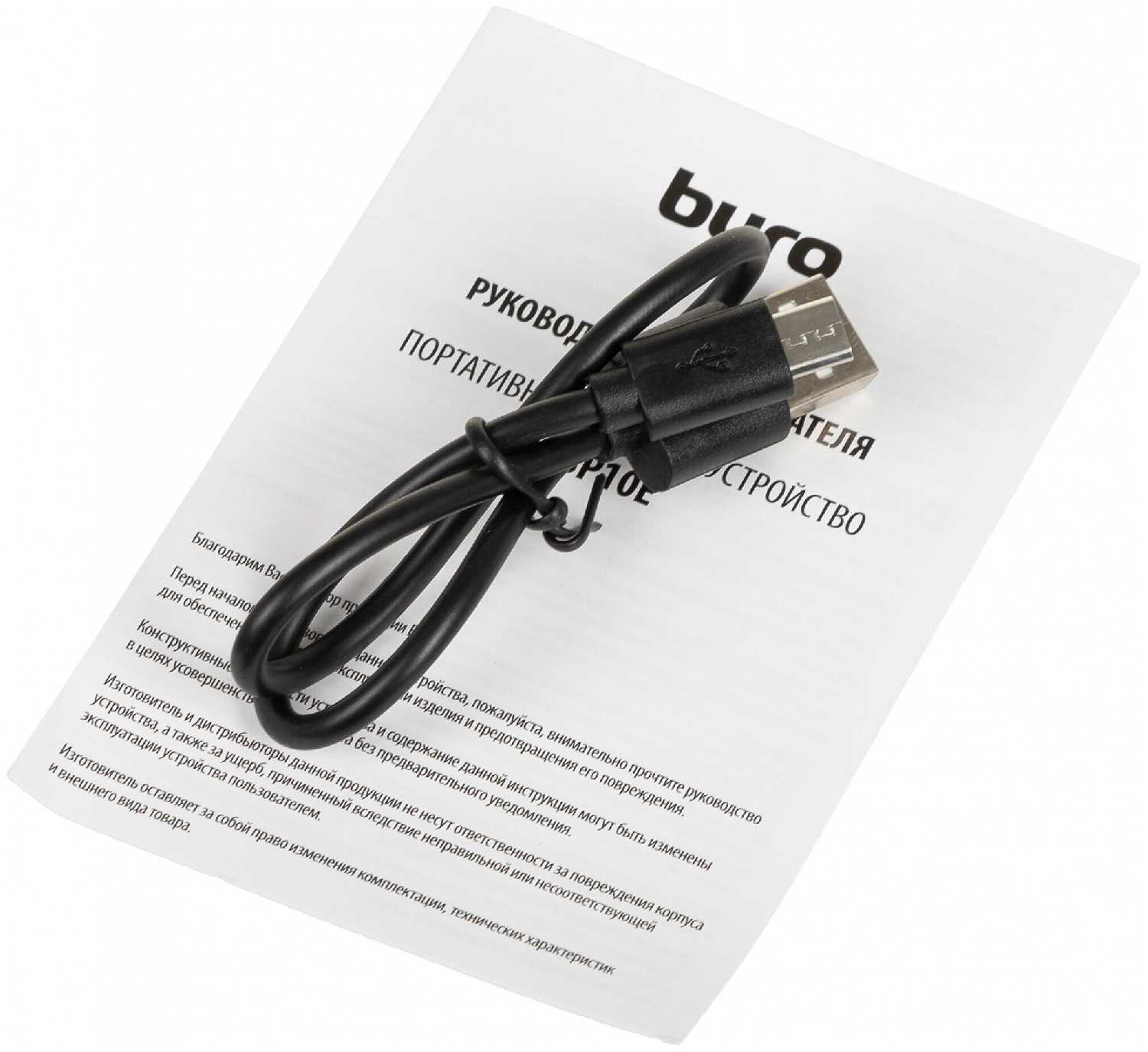 Мобильный аккумулятор Buro BP10E 10000mAh 2.1A 2xUSB черный (BP10E10PBK) фотография 8