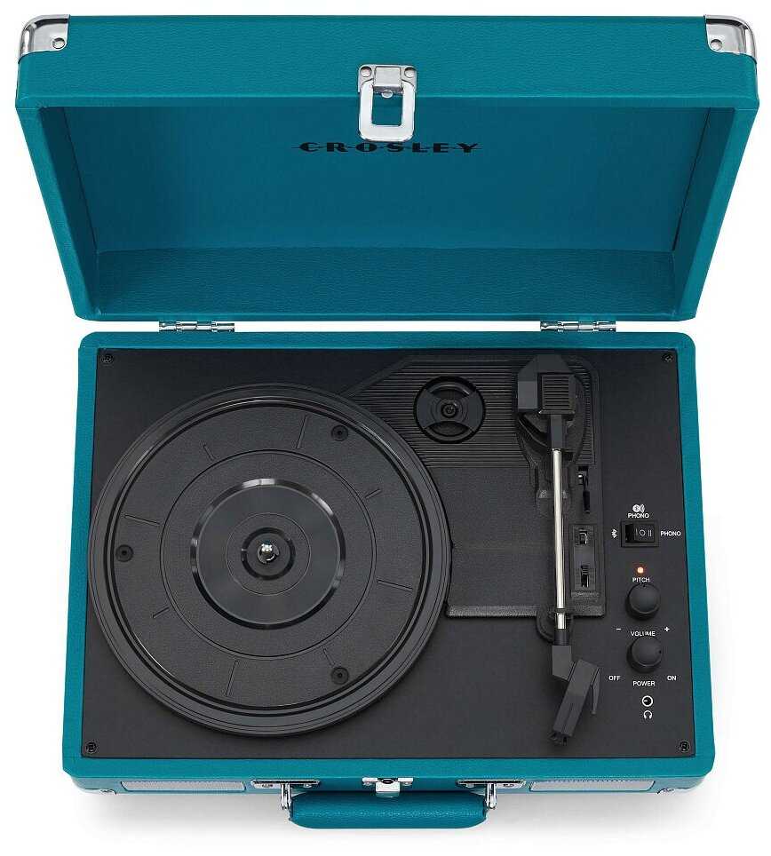 Виниловый проигрыватель CROSLEY CRUISER PLUS Teal c двухсторонним Bluetooth фотография 2