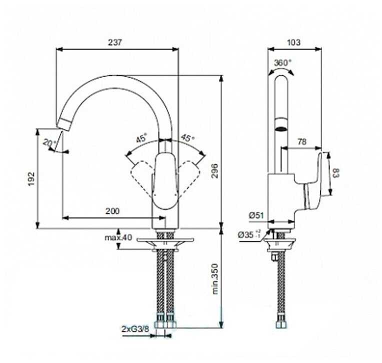 Смеситель Ideal Standard B1727AA фотография 2