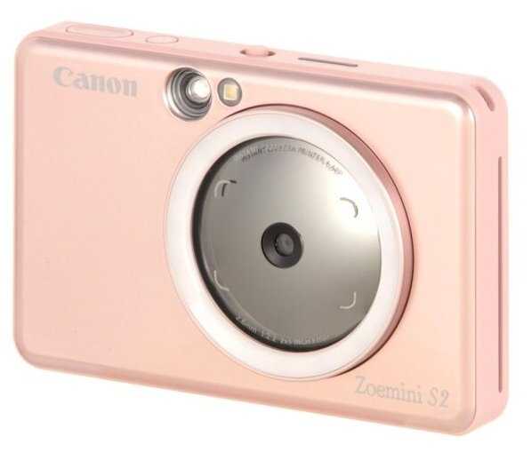 Камера и принтер моментальной печати Canon Zoemini S2, розовое золото фотография 16