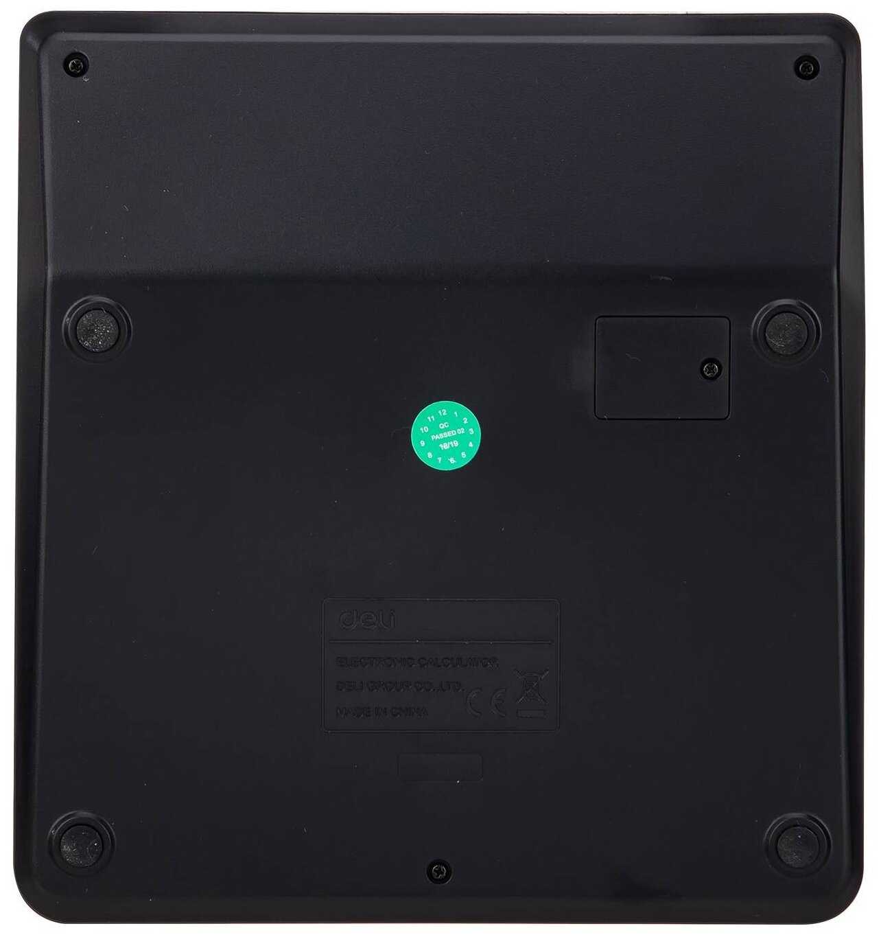 Калькулятор бухгалтерский Deli EM01020 черный, 12-разрядный фотография 3