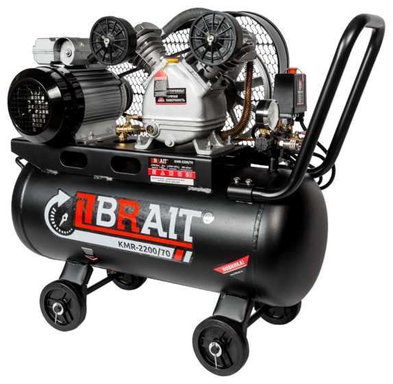 Компрессор масляный BRAIT KMR-2200/70, 70 л, 2.2 кВт фотография 1