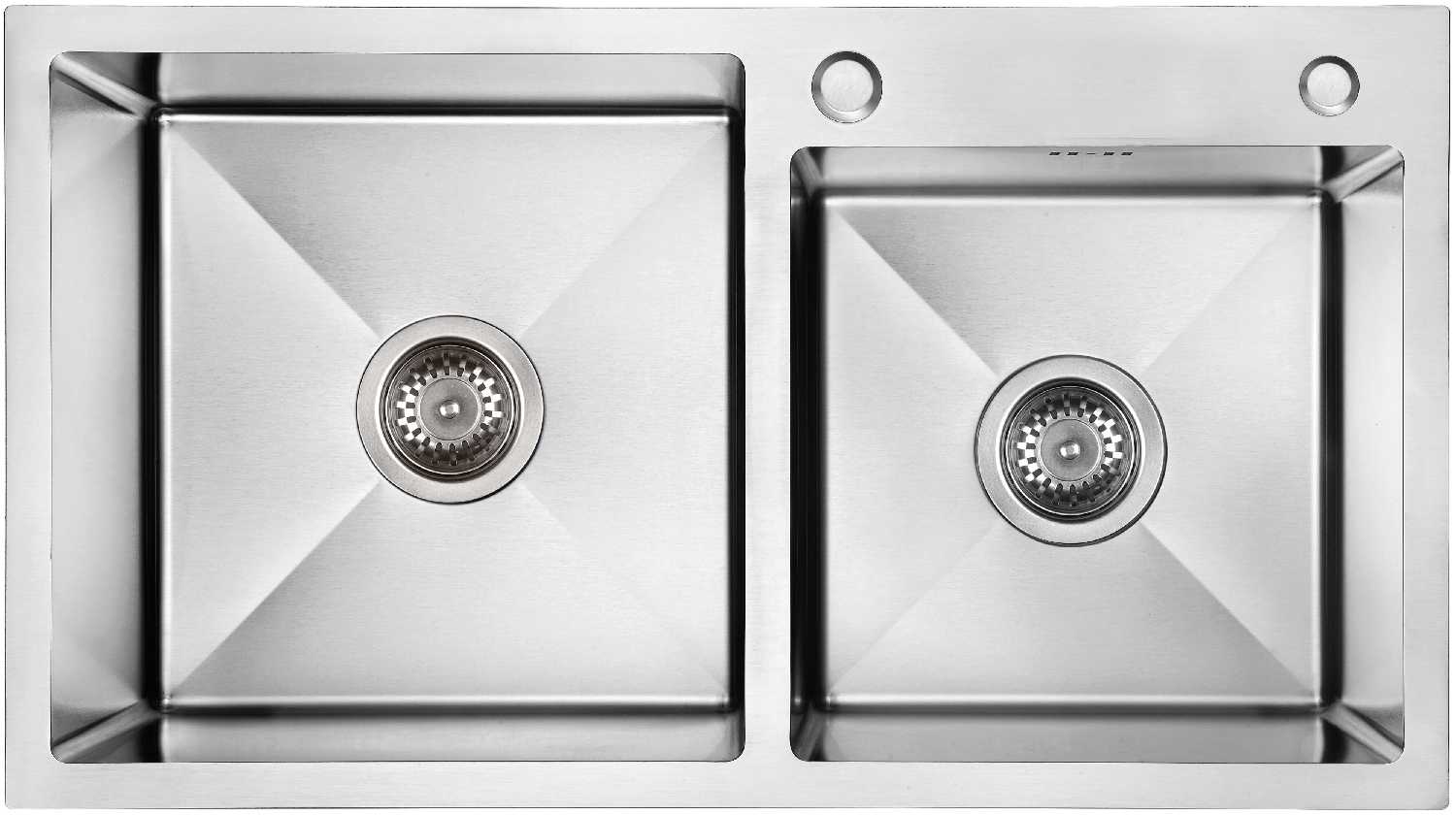 Комплект кухонная мойка из нержавеющей стали WISENT WGS7843-S (78х43см) с дозатором фотография 1