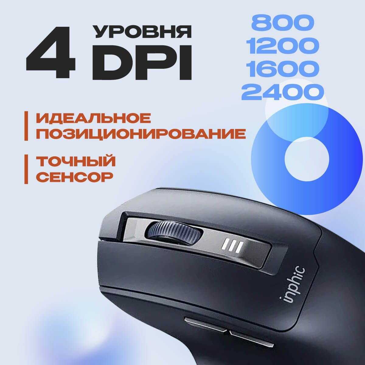 Беспроводная мышь Inphic X2 фотография 2