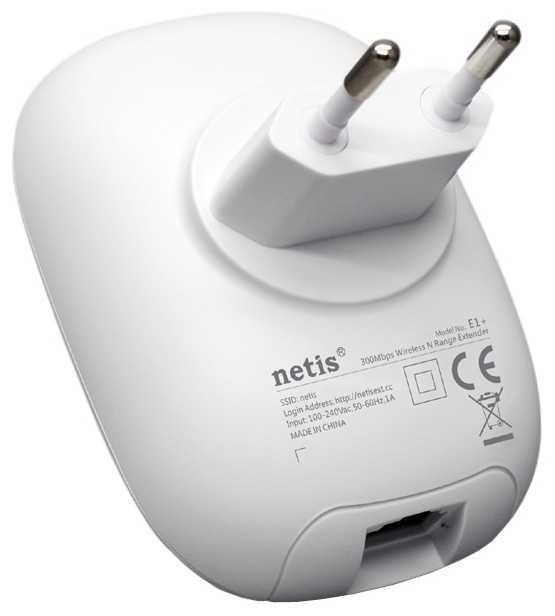 Wi-Fi усилитель сигнала (репитер) netis E1+ фотография 1