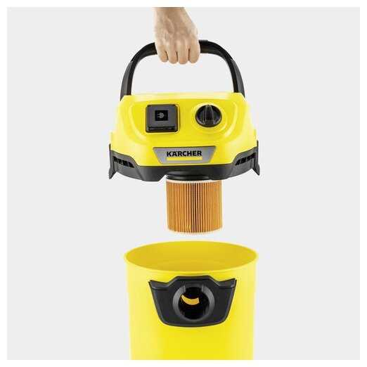 Хозяйственный пылесос KARCHER WD 3 P V-17/4/20 Workshop, 1000 Вт фотография 3