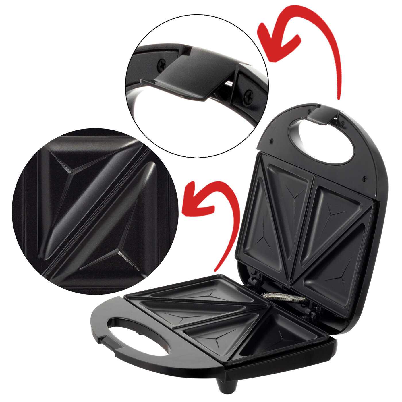 Сендвичница электрическая 21.612.6см фотография 4