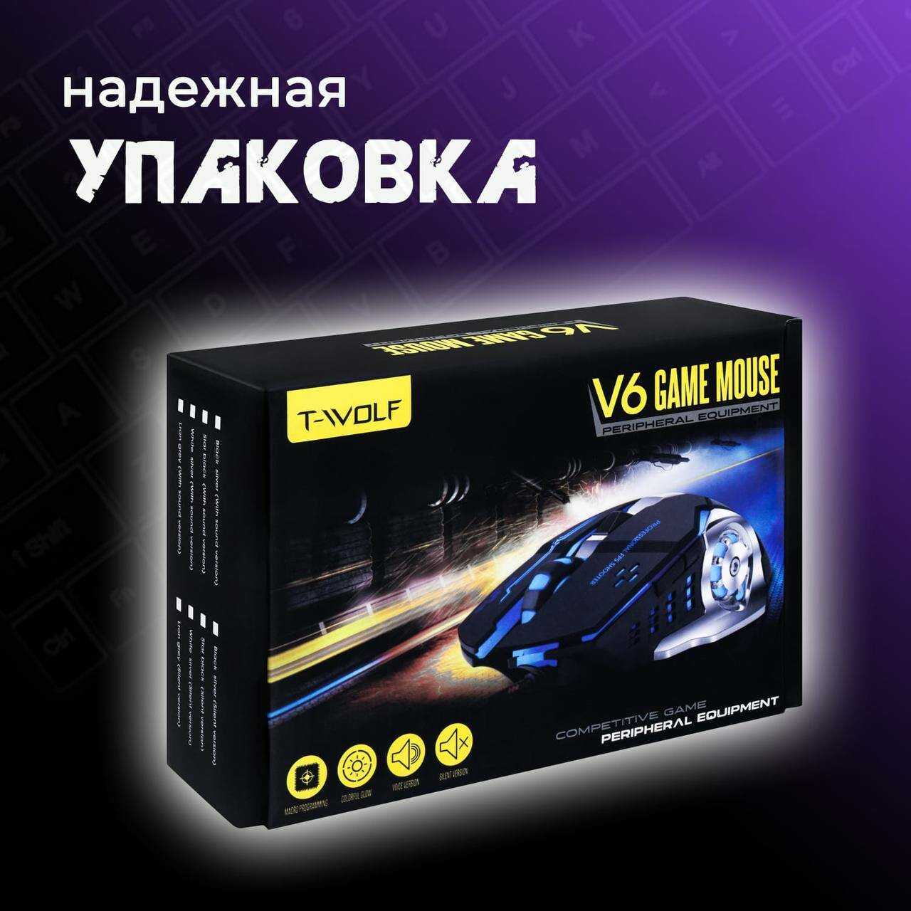 Игровая мышь механическая проводная Thunderwolf V6 Hot Wheels фотография 5