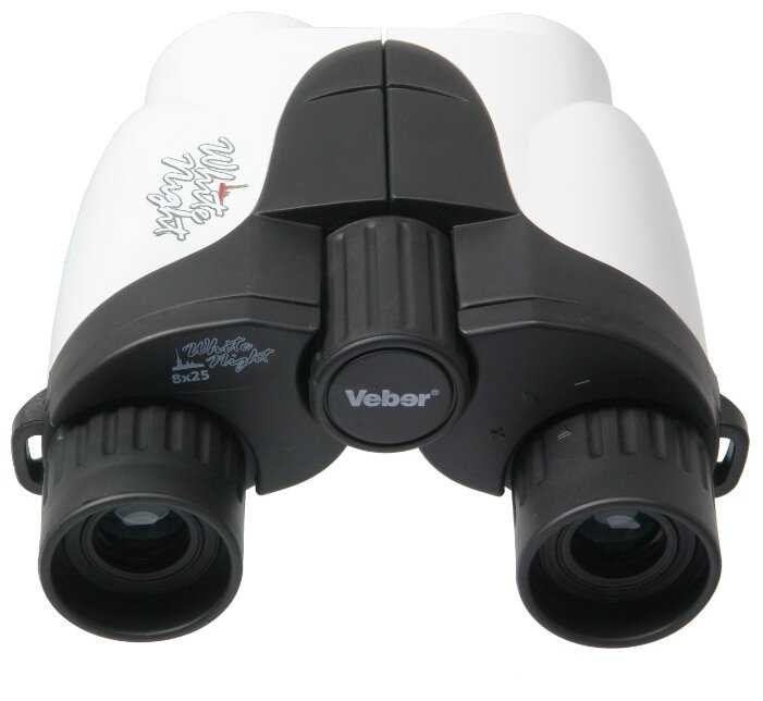 Бинокль Veber White Night 8x25 белый-черный фотография 1