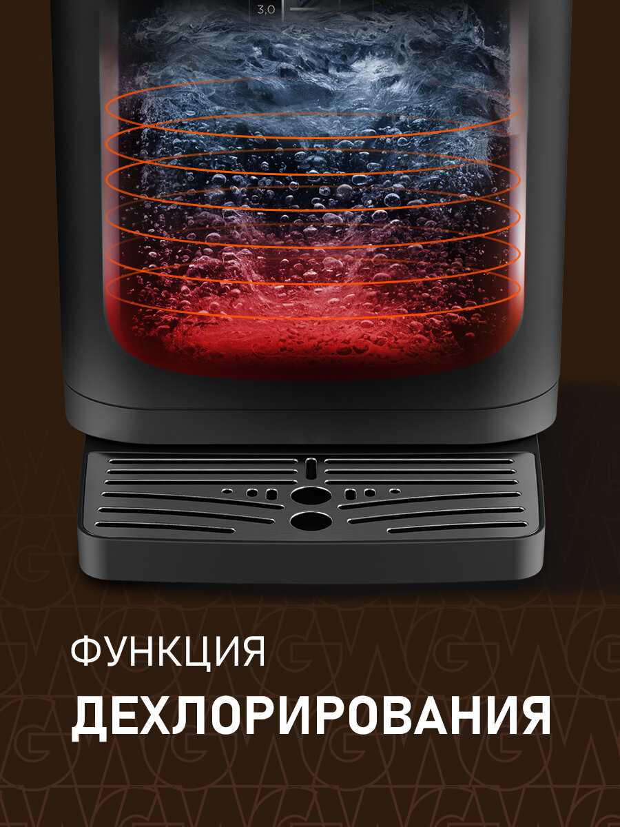 Термопот Weissgauff WWT 6520 ColorTouch DBx [Объём 6,5 литров, Температура от 35 до 95 градусов, Поддержание температуры, Функция дехлорирования, Сенсорное управление, Блокировка от детей] фотография 6