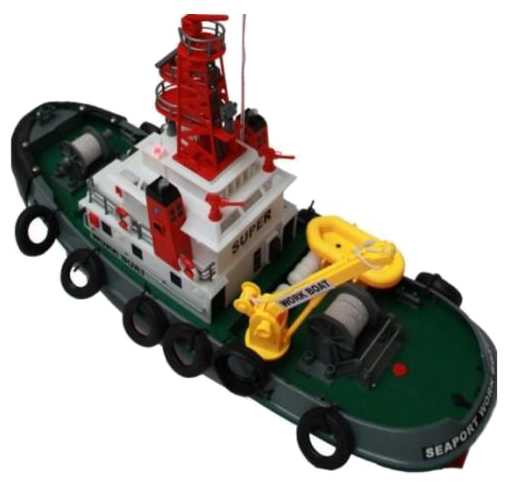 Корабль Heng Long Seaport Work Boat 3810, 1:20, 58 см фотография 1