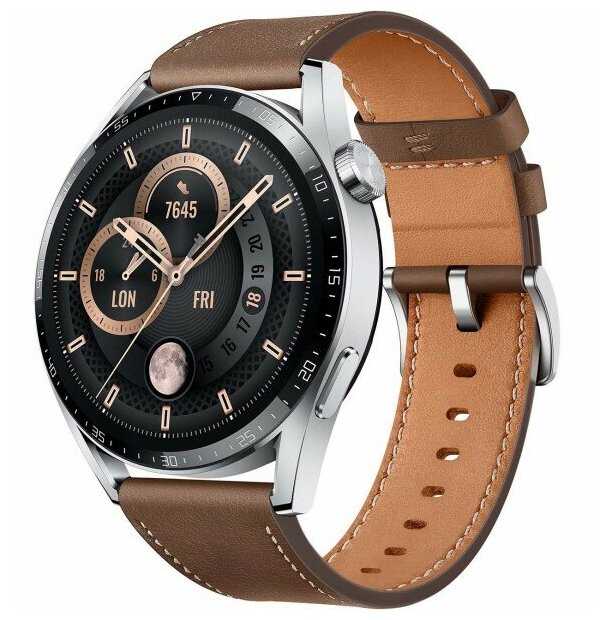 Умные часы Huawei GT 3 JPT-B19 Stainless Steel-Brown Leather 55026973 фотография 1