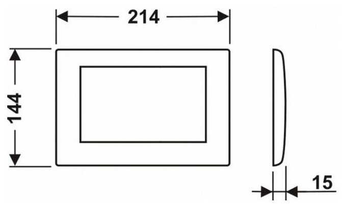 Кнопка смыва TECE Planus 9240314 белая глянцевая фотография 2