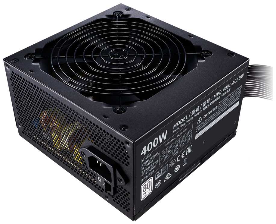 Блок питания Cooler Master MWE 400 White 230V - V2 400W (MPE-4001-ACABW) фотография 1