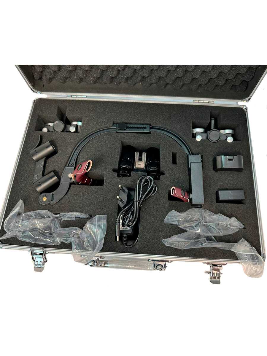 Налобный осветитель с бинокулярными лупами фотография 6