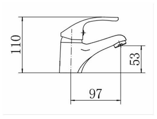 Смеситель для умывальника A1036 фотография 2