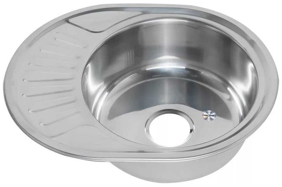 Врезная кухонная мойка MELANA 5745 U 0.6/160, 57х45см, нержавеющая сталь