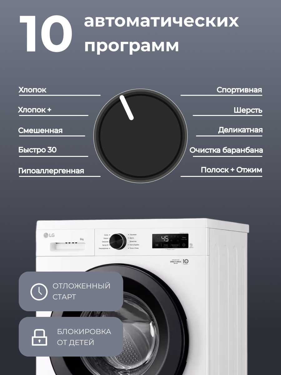 Стиральная машина LG F2Y1NS6W фотография 2