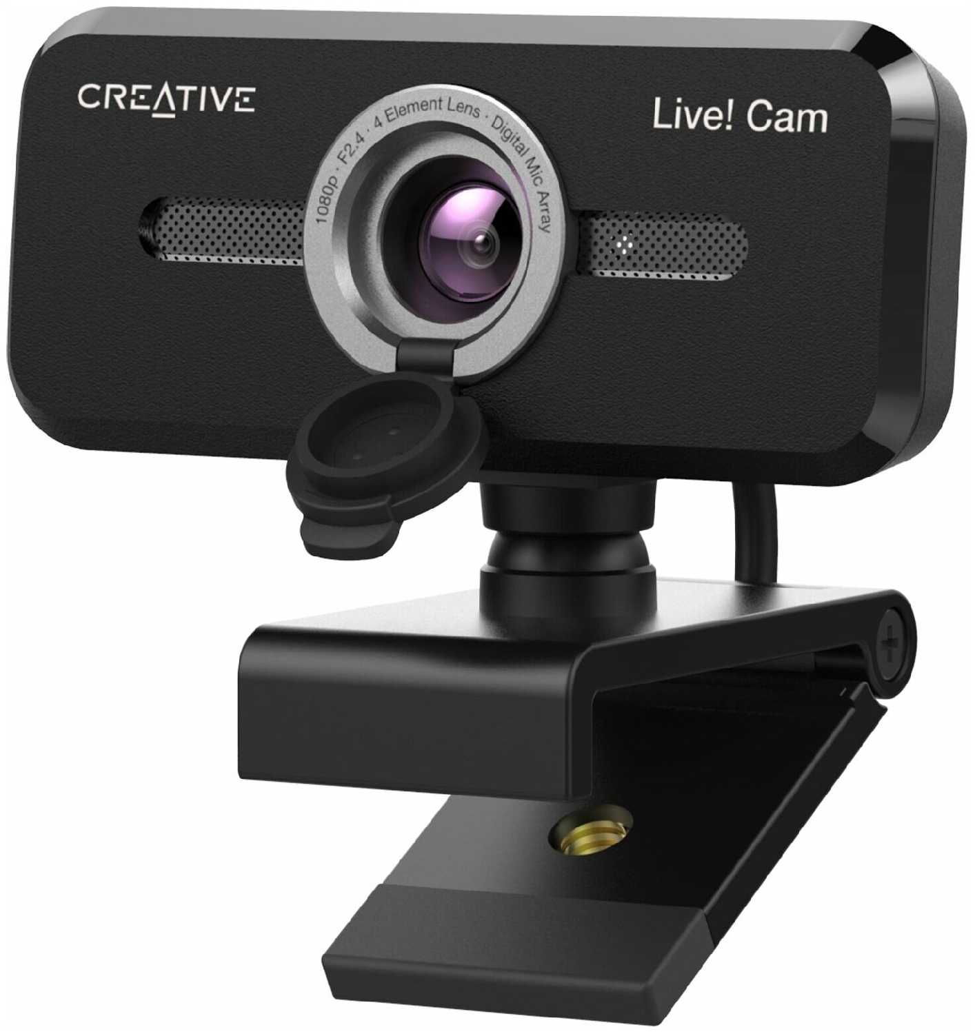 Камера Web Creative Live! Cam SYNC 1080P V2 черный 2Mpix (1920x1080) USB2.0 с микрофоном фотография 4