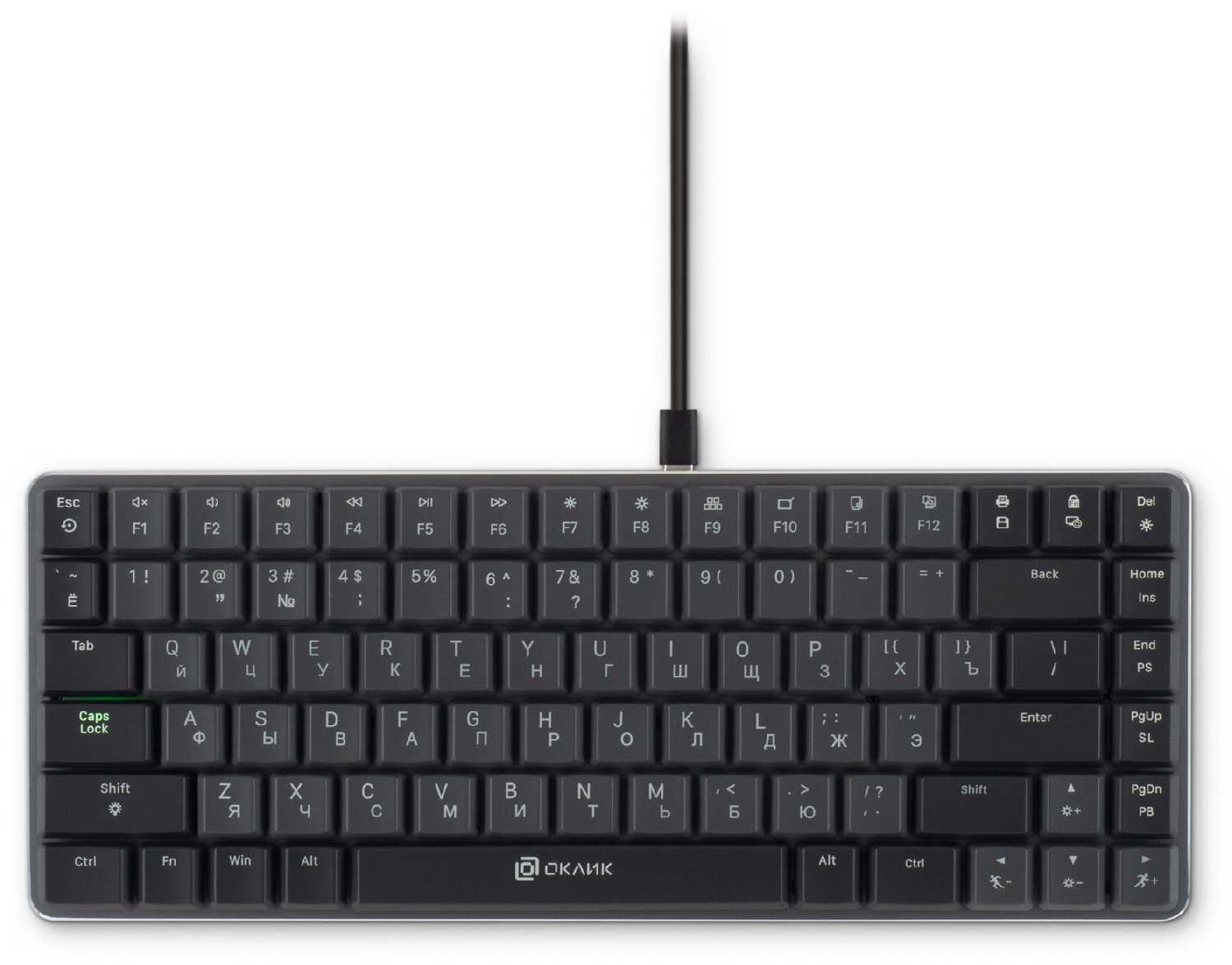 Клавиатура Оклик K615X механическая USB Multimedia for gamer LED (1934413) фотография 7
