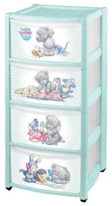 Бельевой комод Пластишка с аппликацией 4 секции фотография 6