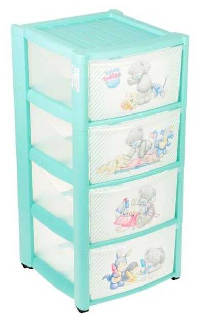 Бельевой комод Пластишка с аппликацией 4 секции фотография 7