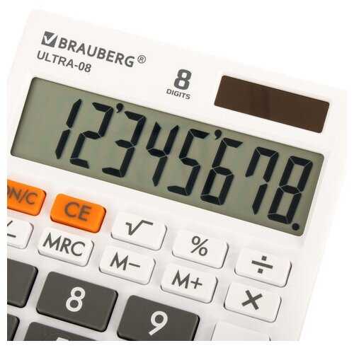 Калькулятор настольный BRAUBERG ULTRA-08 фотография 1