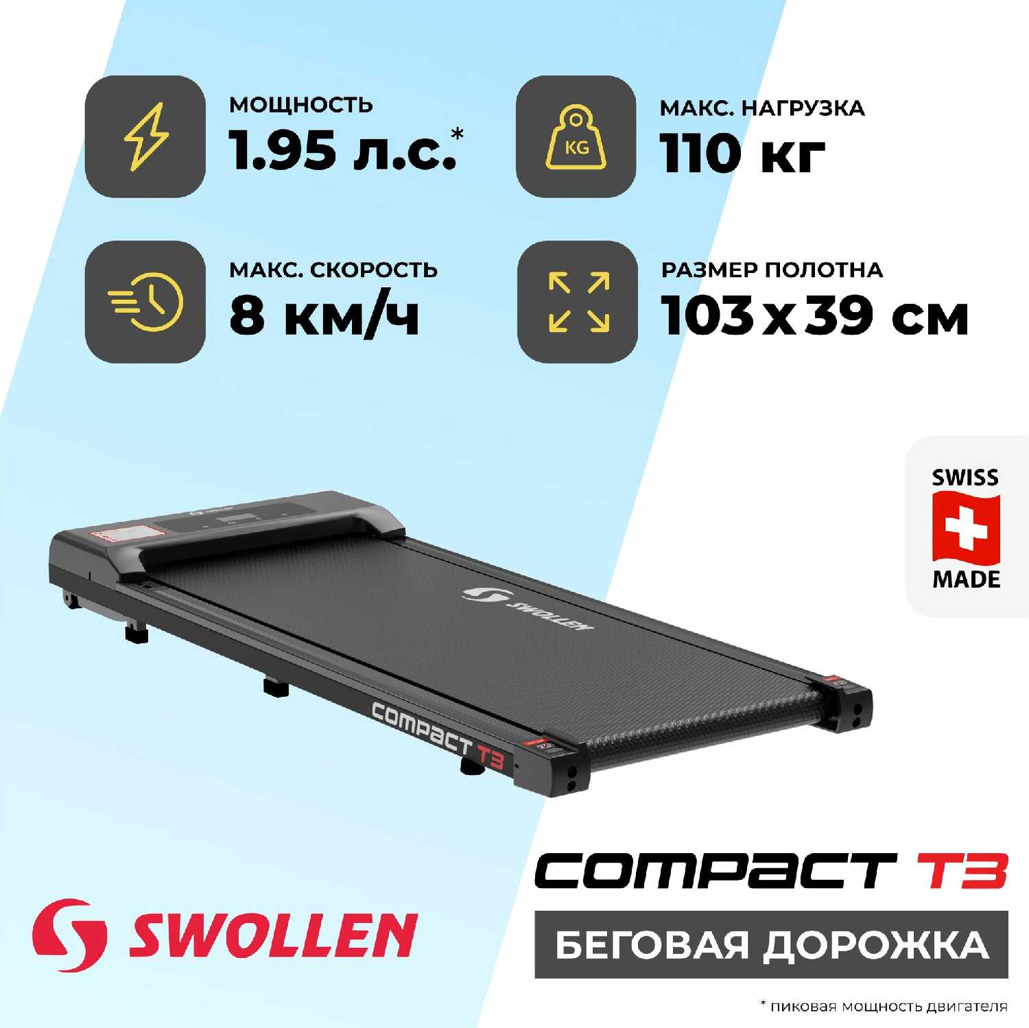 Беговая дорожка SWOLLEN Compact T3 фотография 20
