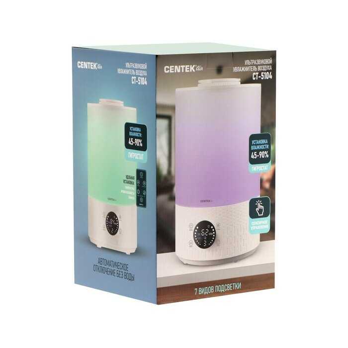 Увлажнитель воздуха Centek СТ-5104 ультразвуковой, 27 Вт, 2.8 л, до 35 м2 фотография 1