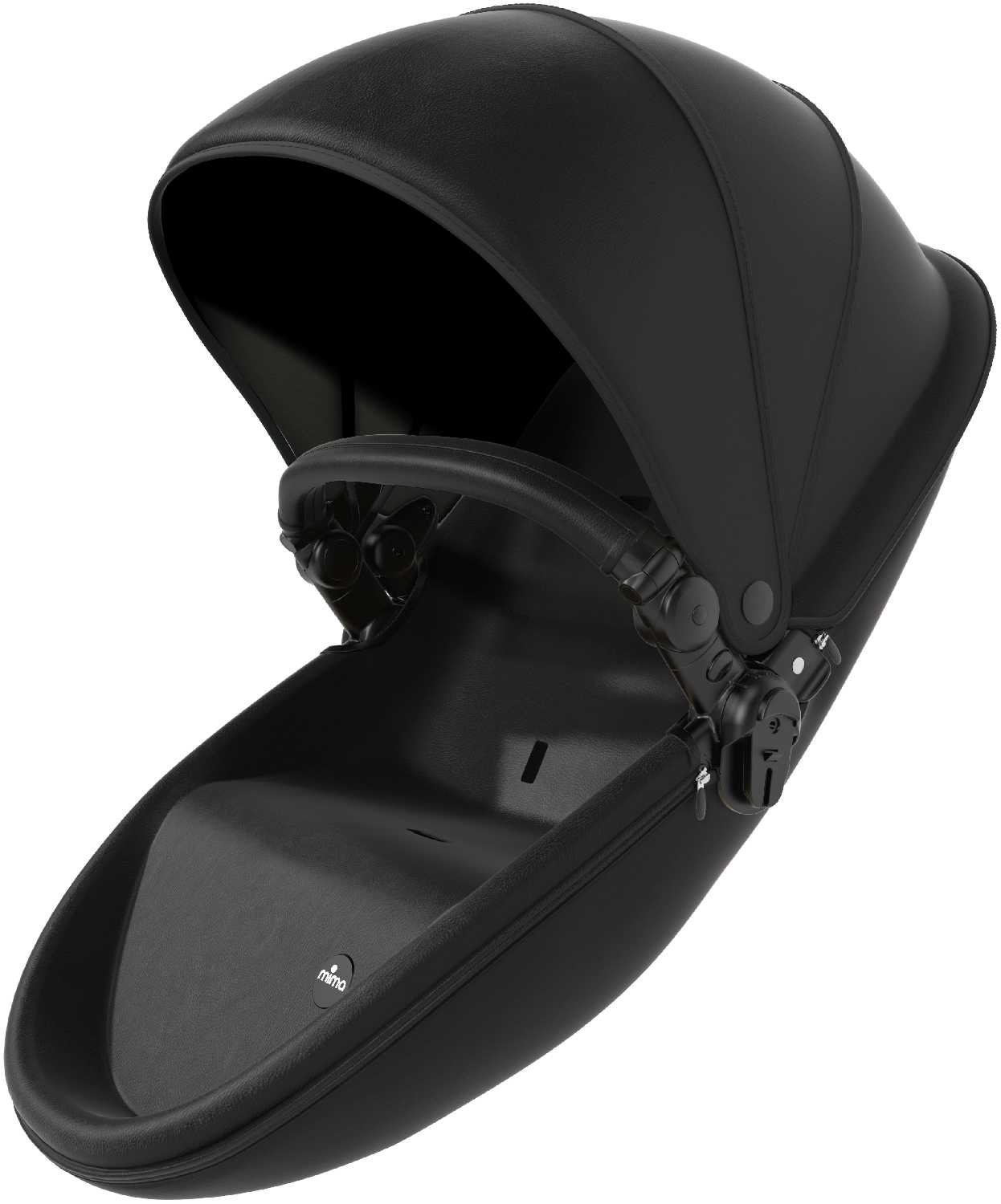 Коляска 2в1 Mima Xari Black на чёрном шасси с матрасиками Black/White фотография 9