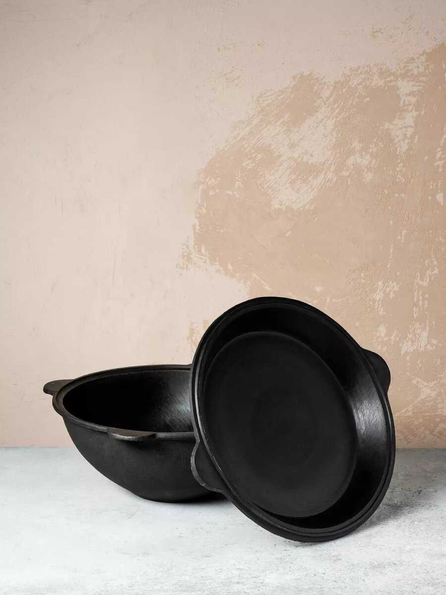 Казан Казан чугунный с крышкой (16 л) фотография 22