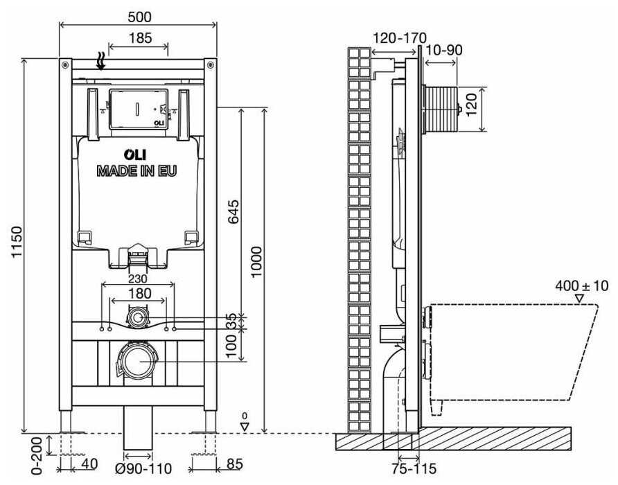 Рамная инсталляция OLI Sanitarblock (300573) фотография 6