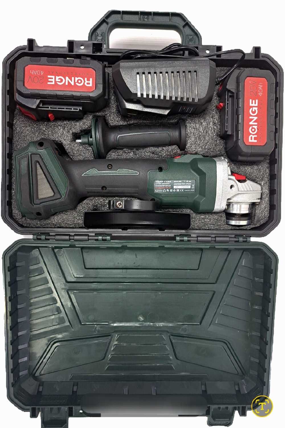 Аккумуляторная шлифовальная машина Range УШМ 125 (RAG125-20/4.0-PRO-2B) фотография 17