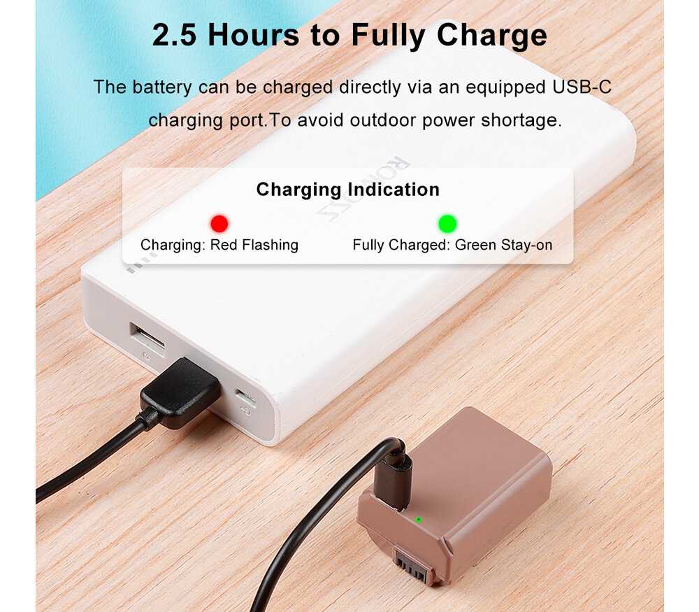 Аккумулятор KingMa NP-FW50 [Type-C, 1080mAh] фотография 3