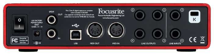 Внешняя звуковая карта Focusrite Scarlett 6i6 2nd Gen фотография 2