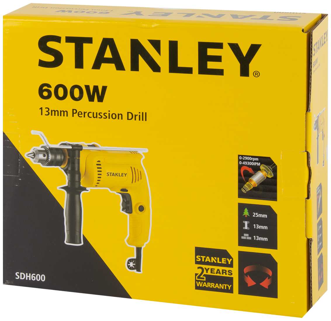 Дрель ударная STANLEY SDH600, 600 Вт фотография 13