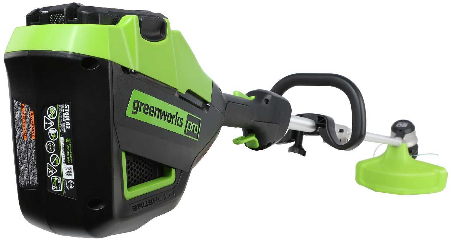 Триммер Greenworks GD60LTK4, 60V, бесщеточный, с АКБ 4Ач и ЗУ фотография 6