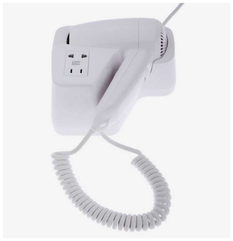 Фен для волос Luazon Home LGE-007, 1600 Вт, 2 скорости, крепление (в компл.), белый фотография 12